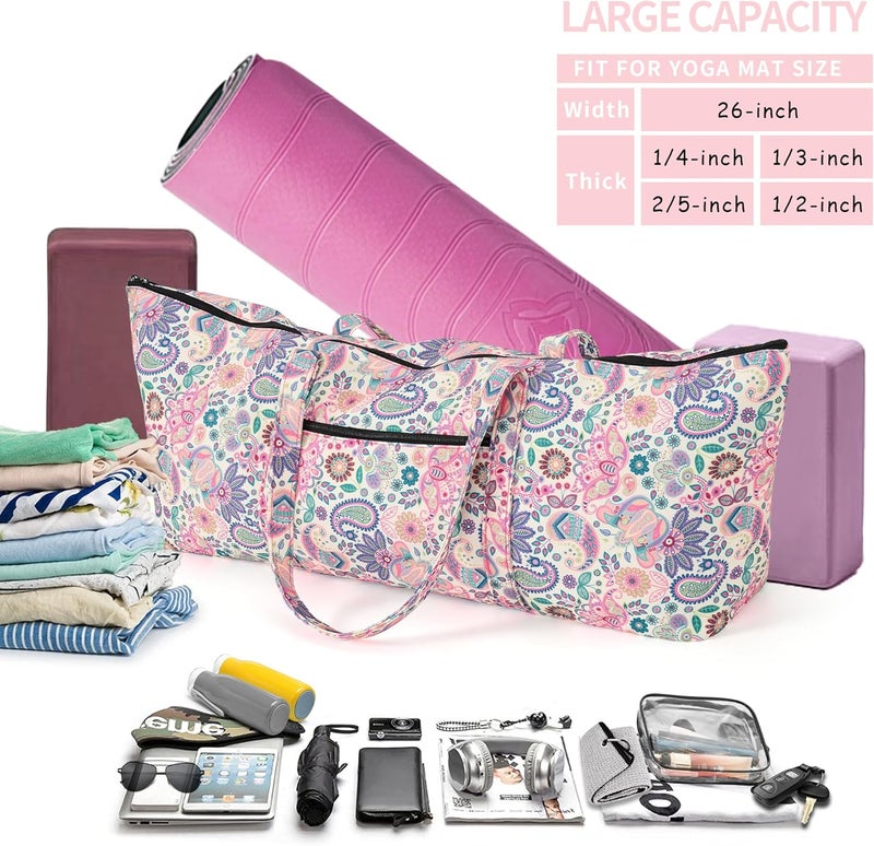 Boulder Bee | Yoga Mat Bag | Large Yoga Mat Carrier with Wet Pocket | Yoga Gifts | Gym Tote Bag for Women - Image 5